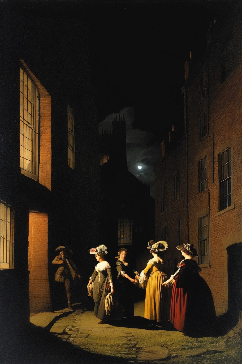 00501-637982223-Joseph Wright Of Derby Style - create a realisitc picture from 2 joung woman in the year 1817 in birmingham that are walking tog.png